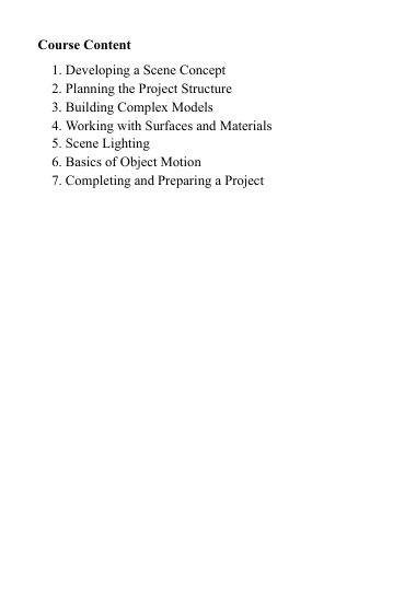 Introduction to 3D modeling course description 'Halo Module'